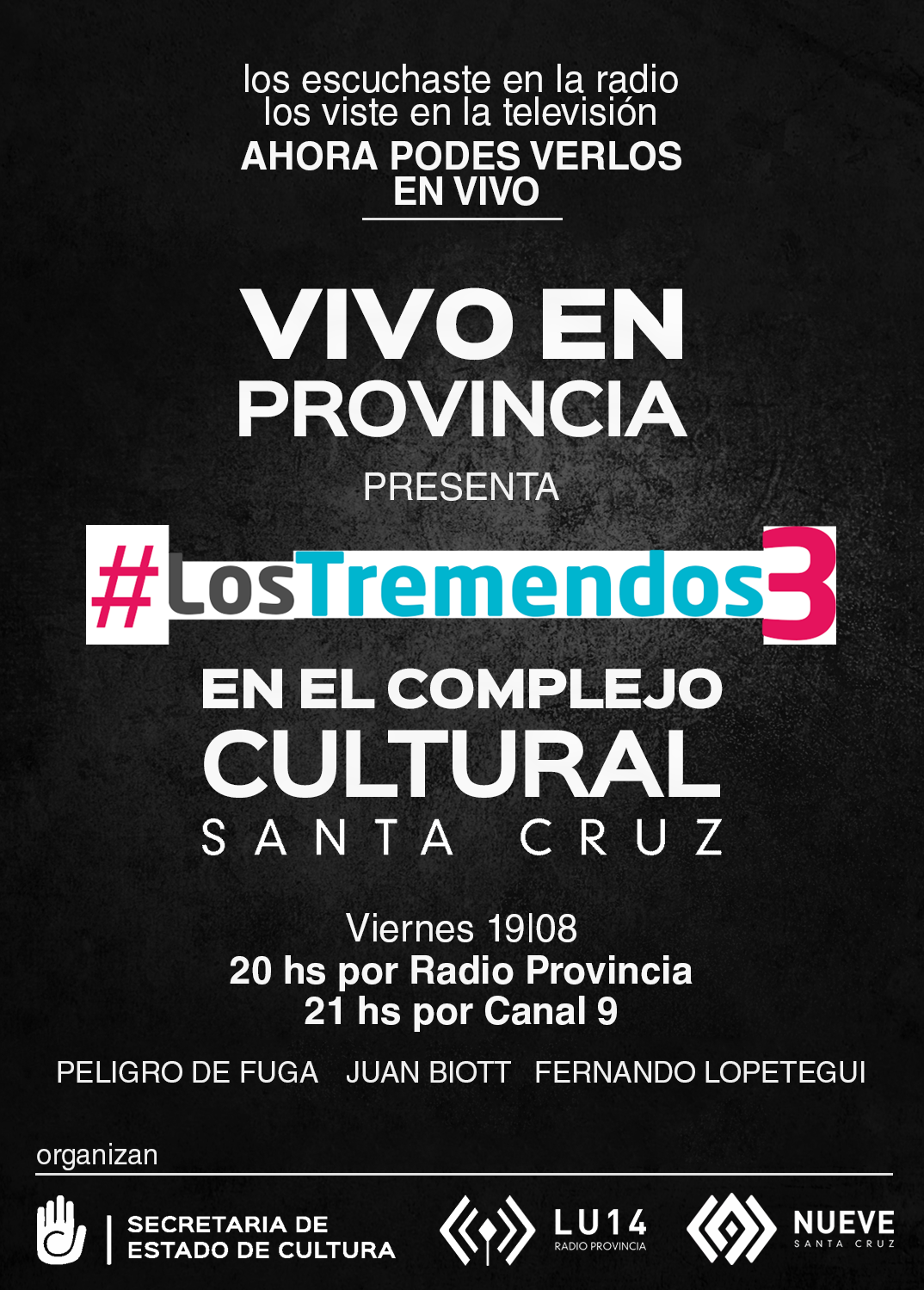 #LosTremendos3 suenan en #VivoEnProvincia