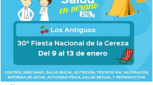 Diferentes áreas de salud dirán presente en la Fiesta Nacional de la Cereza