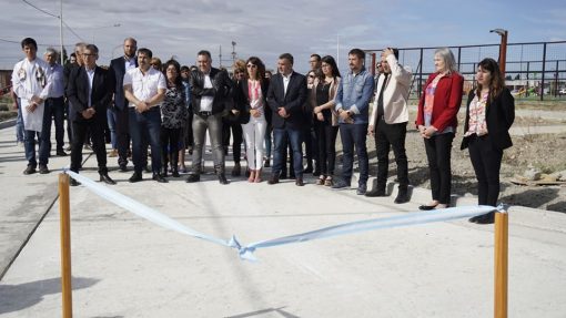 Autoridades provinciales acompañaron la inauguración de obras en Puerto Santa Cruz