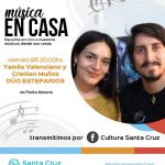 “Música en Casa”: Presenta este viernes al “Dúo Estepario” en concierto