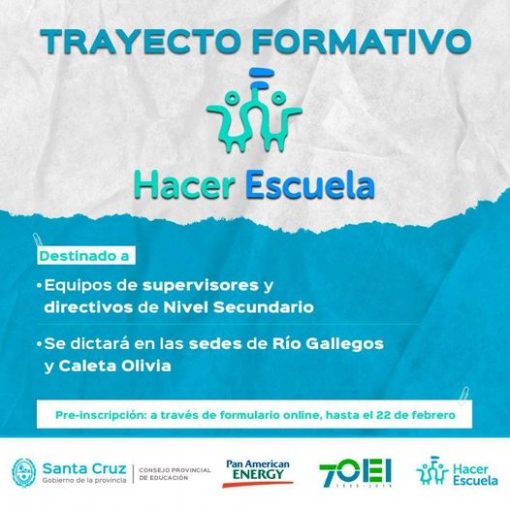 Continúa la pre-inscripción del Trayecto Formativo “Hacer Escuela”