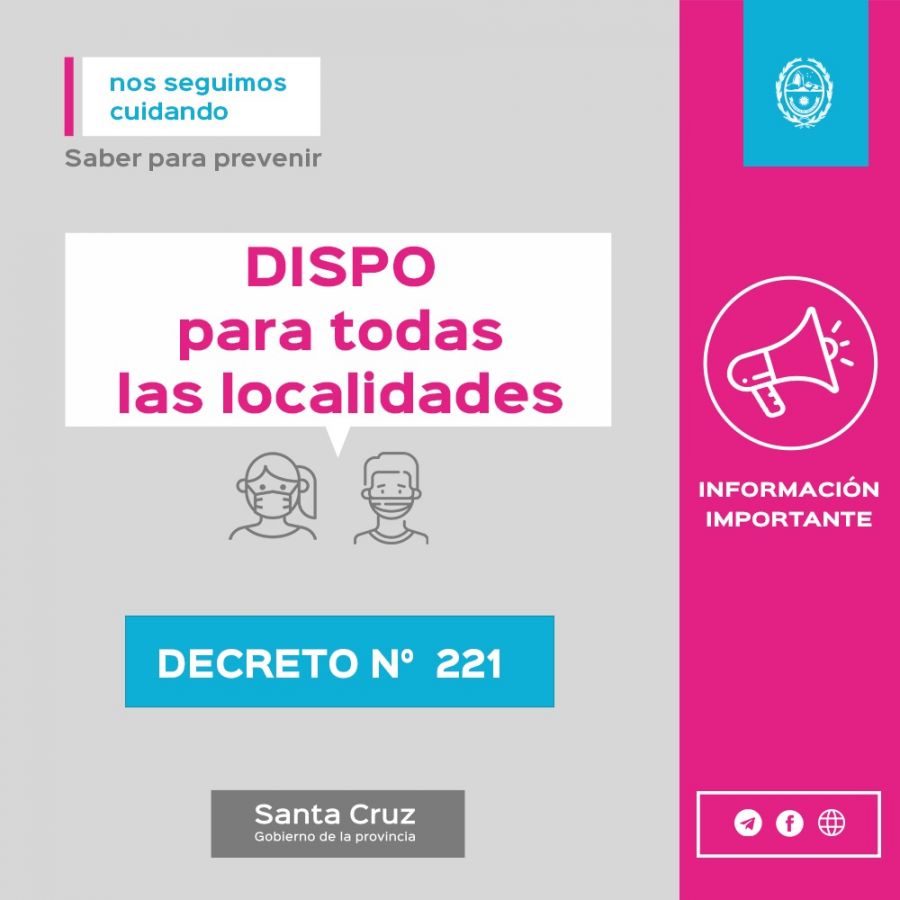 Continua el distanciamiento social y obligatorio en Santa Cruz