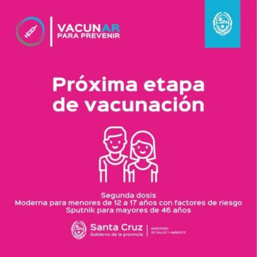 Vacunar para prevenir: nuevos turnos para la aplicación de primeras y segundas dosis