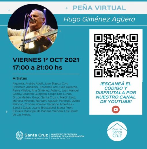 Invitan a participar de la peña virtual en homenaje a Hugo Giménez Agüero