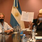 Alicia firmó convenios con ENOHSA para realizar obras de agua y saneamiento en la provincia