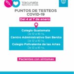 Del 4 al 7 de enero: información relevante sobre puestos de vacunación y testeos