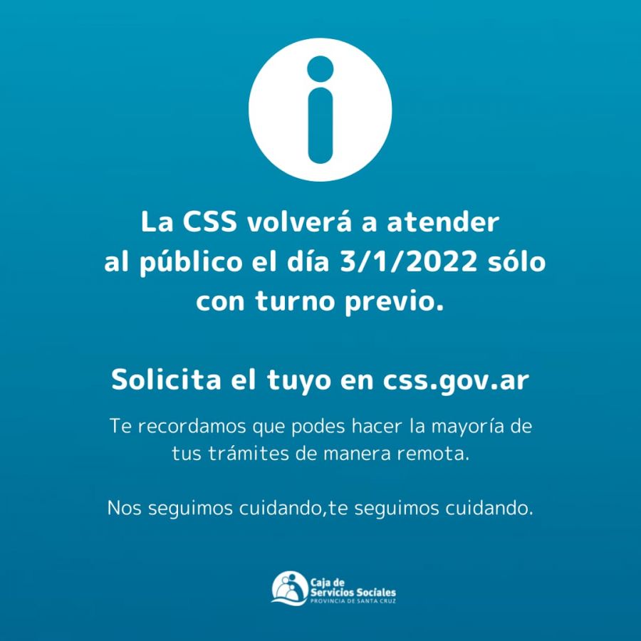 La Caja de Servicios Sociales retoma la atención al público sólo con turno