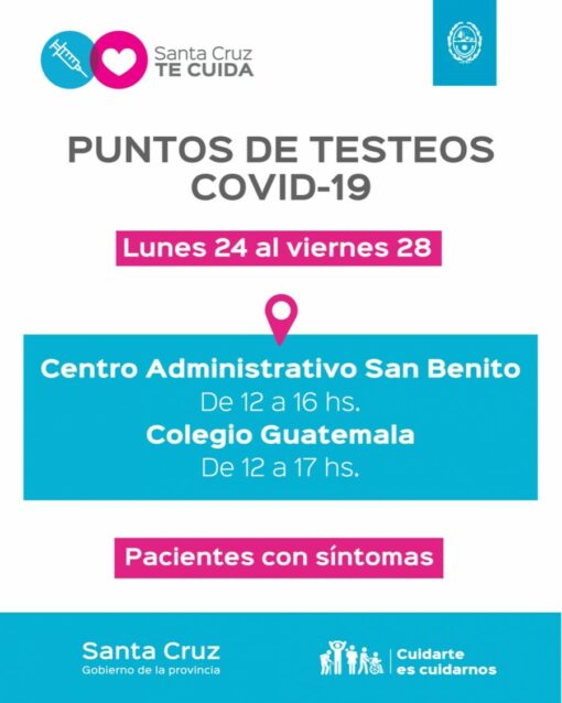 Del 24 al 28 de enero: detalles de los puestos de vacunación y testeos