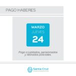 Pago de haberes jubilados y jubiladas de la provincia