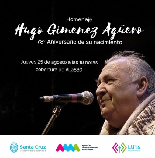 Se realizará homenaje a Hugo Giménez Agüero