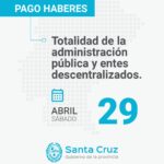 Pago de haberes a la Administración Pública