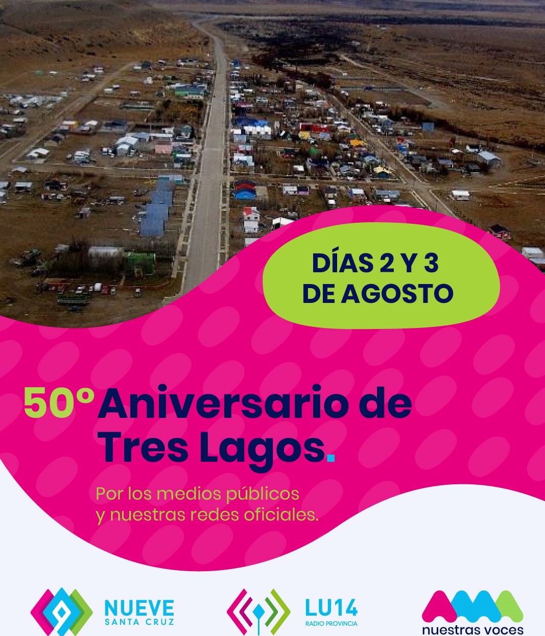 LU14 en el 50° Aniversario de Tres Lagos