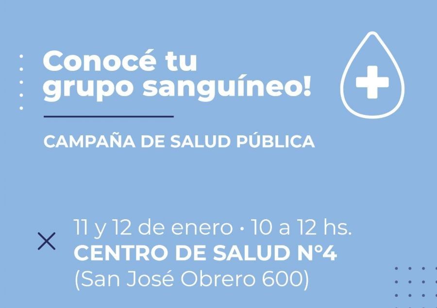 Salud convoca a la comunidad a la campaña de “conoce tu grupo sanguíneo”