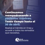 La Caja de Servicios Sociales continúa reempadronando crónicos hasta el 30 de abril