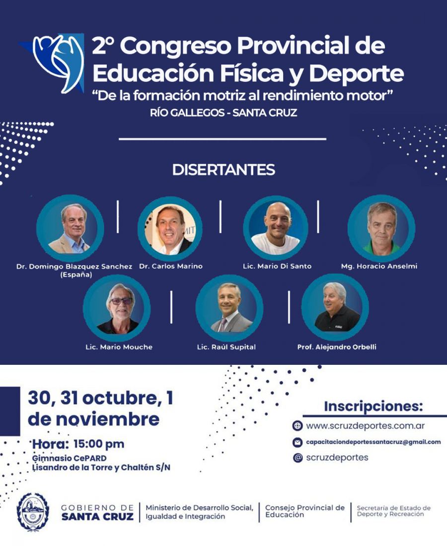 Continúan las inscripciones para el ll Congreso Provincial de Educación Física y Deporte