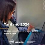 El Registro Civil informa el tarifario vigente para los trámites de DNI y PASAPORTE.