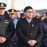 Vidal encabezó la jura de cadetes de Policía en Cabo Vírgenes y llamó a recuperar el respeto por la patria