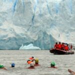 Santa Cruz y la postal de nadar junto al glaciar