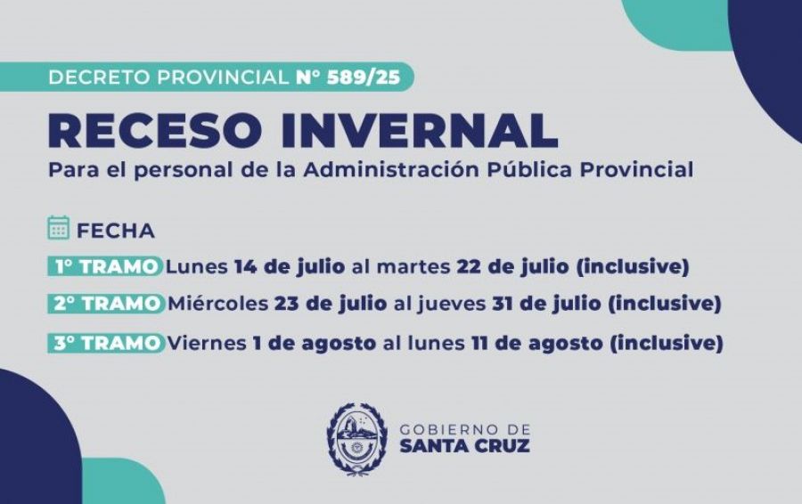 Claudio Vidal firmó el decreto que establece las fechas del receso invernal para la Administración Pública