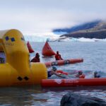 El Winter Swimming World Cup 2025 tuvo su primera jornada de competencia frente al Glaciar Perito Moreno