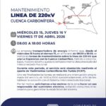 Transener a través de Servicios Públicos informa sobre mantenimiento en la Cuenca Carbonífera